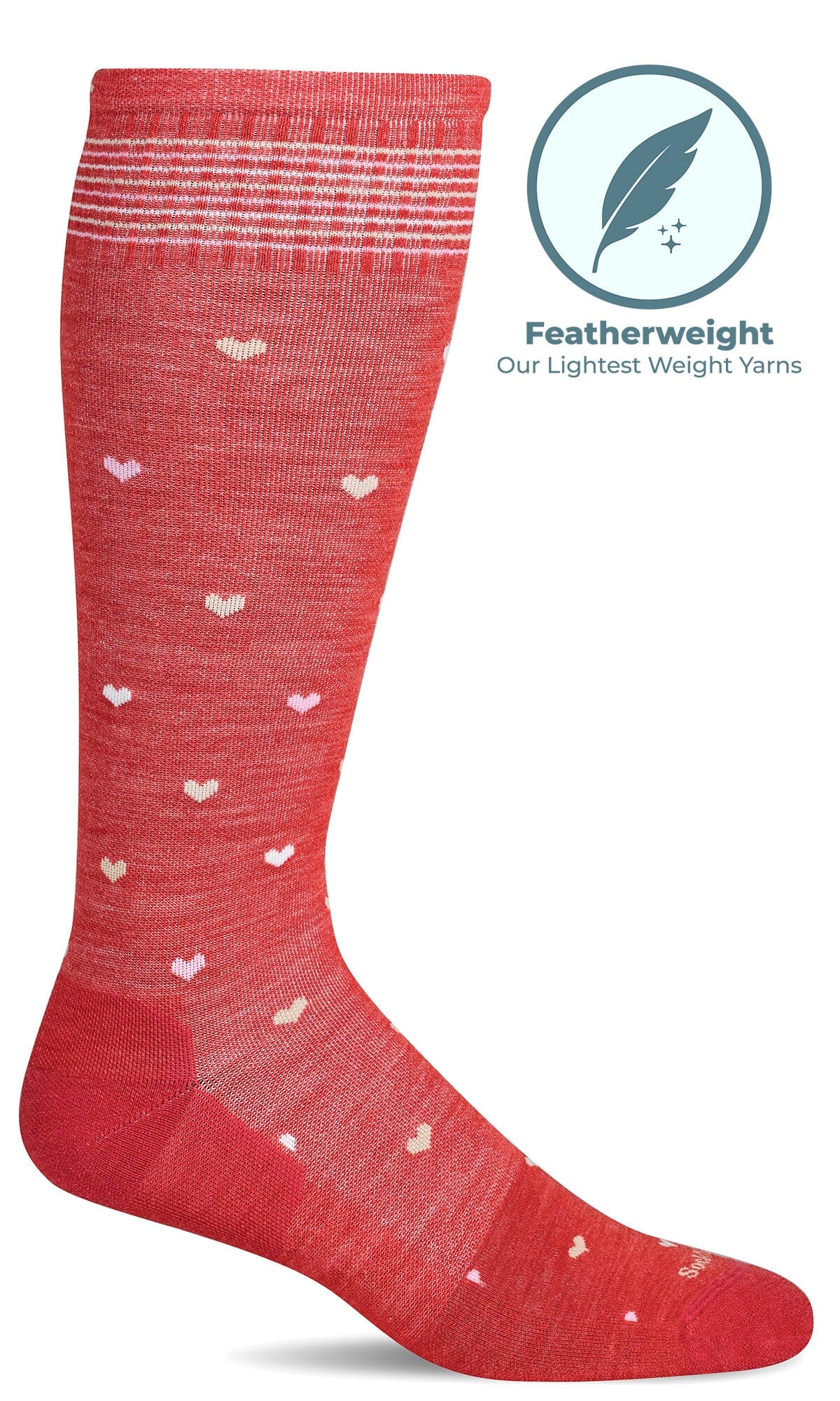 Women's Full Heart | Moderate Graduated Compression Socks | Wide Calf Fit