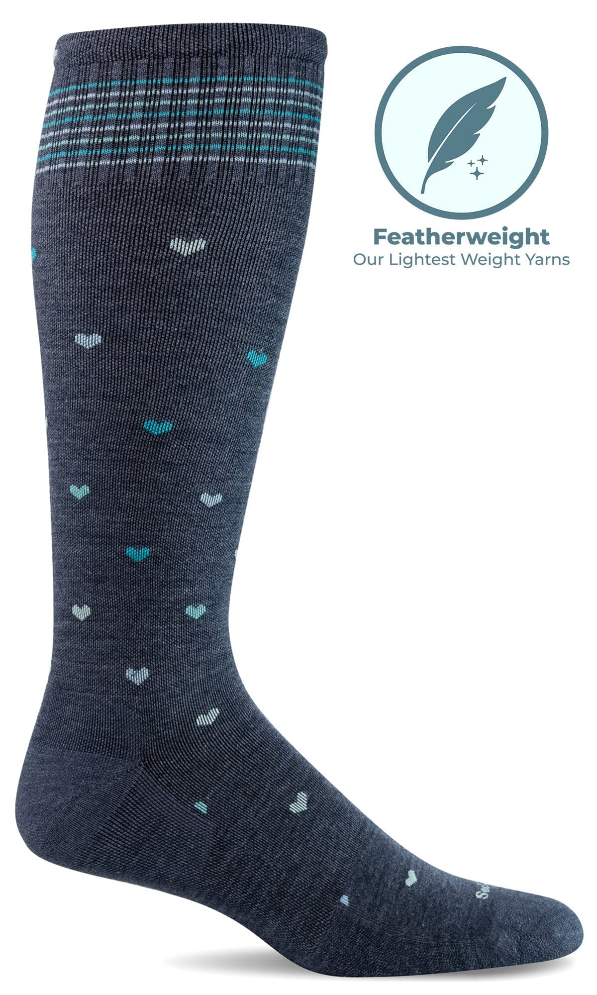 Women's Full Heart | Moderate Graduated Compression Socks | Wide Calf Fit - Image 2