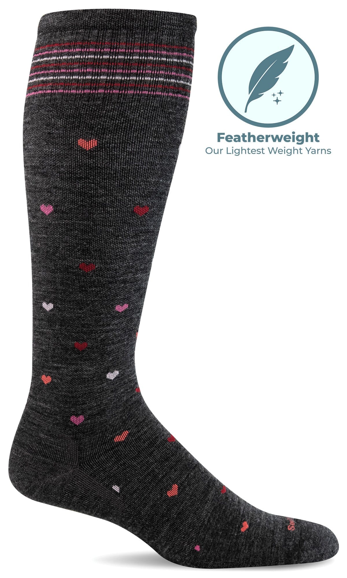 Women's Full Heart | Moderate Graduated Compression Socks | Wide Calf Fit - Image 4